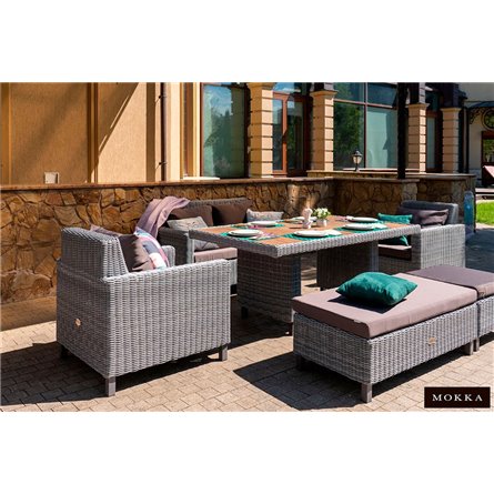 MOKKA BELLA диван 3-х местный, серый