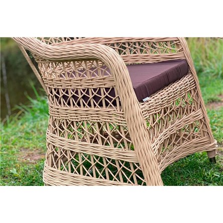 Комплект плетеной мебели МОККА LORETO (стол кофейный круглый, 2 кресла), Бежевый