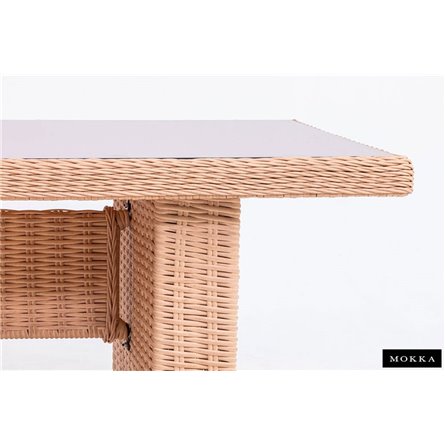 Комплект плетеной мебели МОККА SAN MARINO (стол обеденный, 8 кресел), Бежевый