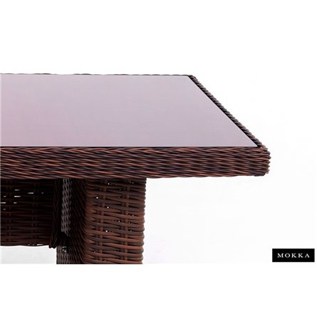 Комплект плетеной мебели МОККА SAN MARINO (стол обеденный, 8 кресел), Бронзовый