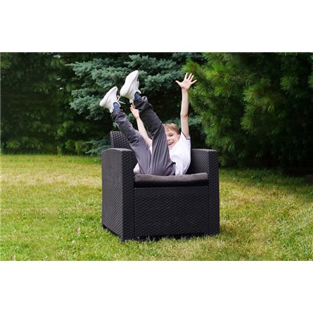 Комплект мебели Arizona Set Max, антрацит (на 5 персон)