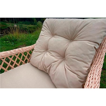 Плетеный комплект мебели MOKKA VILLA ROSA (4 персоны) + 8 подушек