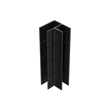 Угловой элемент для клумбы Holzhof Eco 25*200, пластик черный, 90град