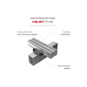 Опора нерегулируемая HILST FH5 для алюминиевой лаги