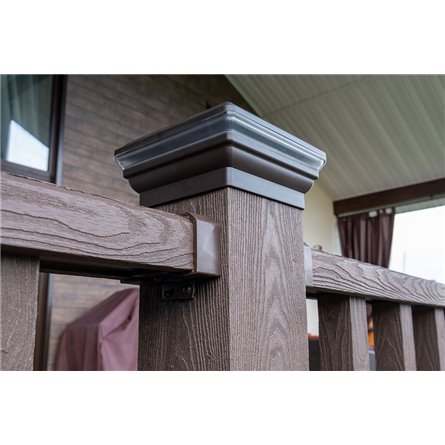 Крышка со светодиодами и юбка - комплект для столба Holzhof woodstyle (100*100)