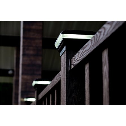 Крышка со светодиодами и юбка - комплект для столба Holzhof woodstyle (100*100)