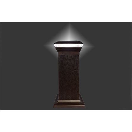 Крышка со светодиодами и юбка - комплект для столба Holzhof woodstyle (100*100)