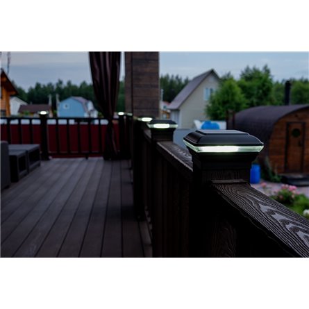 Крышка со светодиодами и юбка - комплект для столба Holzhof woodstyle (100*100)