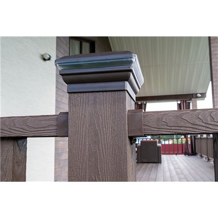 Крышка со светодиодами и юбка - комплект для столба Holzhof woodstyle (100*100)