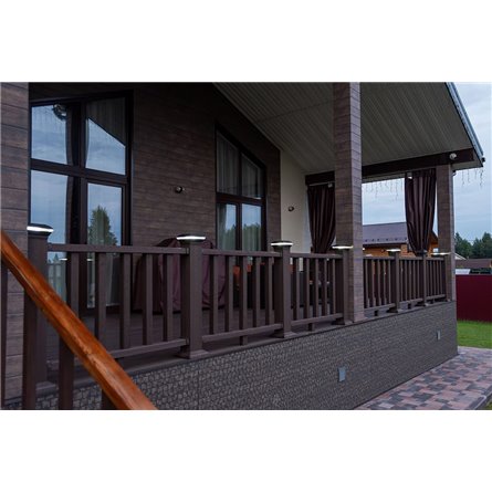 Крышка со светодиодами и юбка - комплект для столба Holzhof woodstyle (100*100)