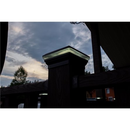 Крышка со светодиодами и юбка - комплект для столба Holzhof woodstyle (100*100)