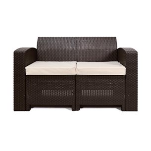 Rattan premium, диван двухместный, венге (2-х местная подушка)