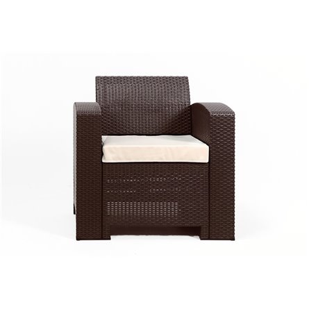 Rattan premium, комплект из 2-х кресел в цвете венге с подушками