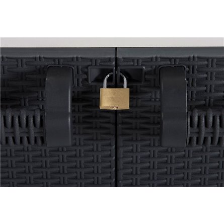 Уличный шкаф TOOMAX 2х дверный глубокий SANTORINI XL (2 полки), светло-серый/антрацит