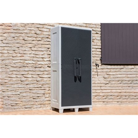 Уличный шкаф TOOMAX 2х дверный глубокий SANTORINI XL (4 полки)