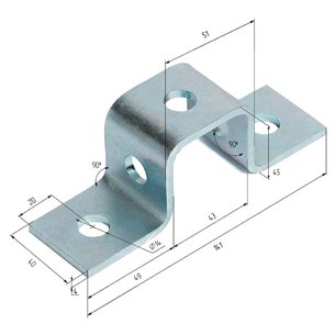 Седельный соединитель профиля 41х41х4