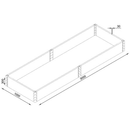 Комплект грядочных досок Holzhof 300x100x30 см, венге