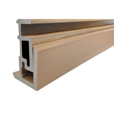 Вертикальная стеновая панель NauticPrime Line ДПК 219*26*3000мм, цвет Венге