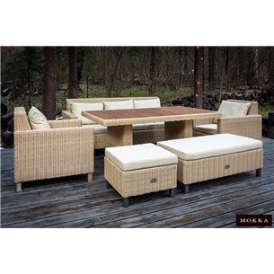 MOKKA BELLA диван 3-х местный, соломенный