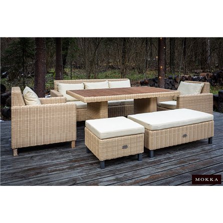 MOKKA BELLA диван 3-х местный, соломенный