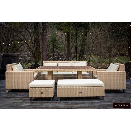 MOKKA BELLA диван 3-х местный, соломенный