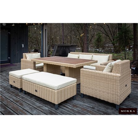 MOKKA BELLA диван 3-х местный, соломенный