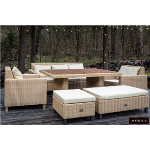 MOKKA BELLA диван 3-х местный, соломенный