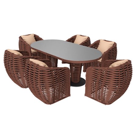 MOKKA MAJORCA стол обеденный, цвет капучино