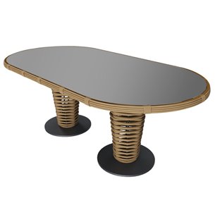 MOKKA MAJORCA стол обеденный, цвет соломенный