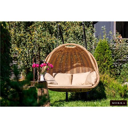 MOKKA MAJORCA подвесное кресло двухместное, цвет соломенный