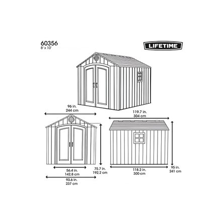 Сарай пластиковый WoodLook 8*10 NEW