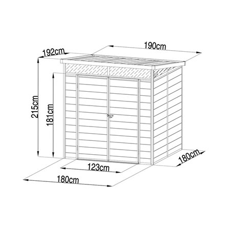 Сарай пластиковый Black Fox Artisan 3.2 м2 (1.9 x 1.91 м)