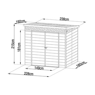 Сарай пластиковый Black Fox Artisan 4.1 м2 (2.38 x 1.91 м)