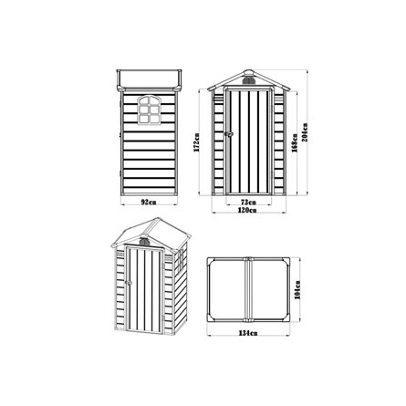 Сарай пластиковый Black Fox Modernist A 1,1м2