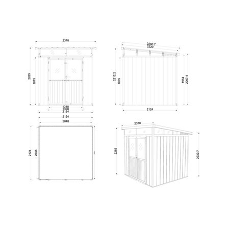 Садовое строение из ДПК Defender 7х7 (4.24 кв.м)
