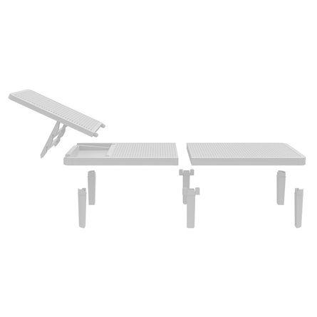 Шезлонг Tweet compact с матрасом, белый