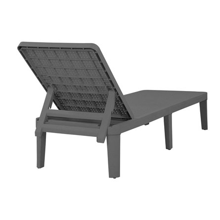 Шезлонг Tweet compact с матрасом, серый