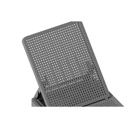 Шезлонг Tweet compact с матрасом, серый