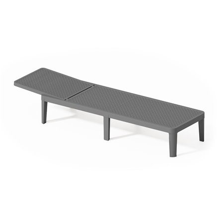 Шезлонг Tweet compact с матрасом, серый