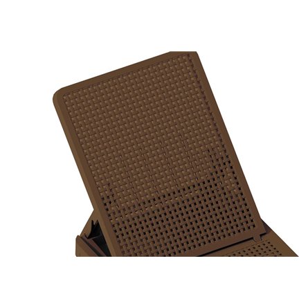 Шезлонг Tweet compact с матрасом, коричневый