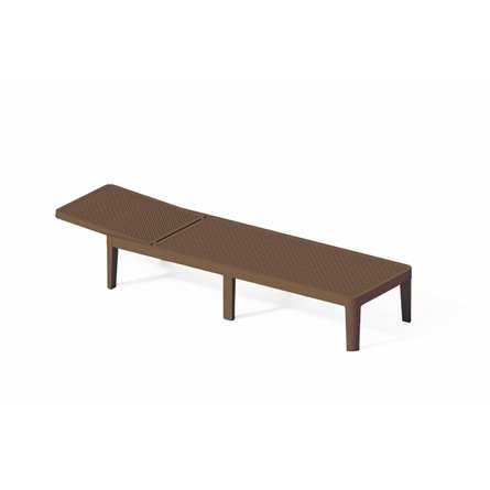 Шезлонг Tweet compact с матрасом, коричневый