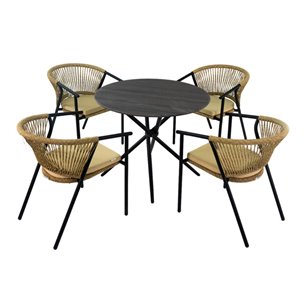 Комплект плетеной мебели MOKKA LYON на 4 персоны с обеденным столом