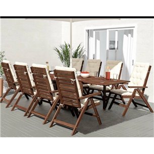 Стол+8кресел, д/сада, коричневая морилка/Куддарна бежевый I ÄPPLARÖ эпларо Аналог