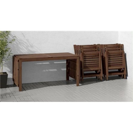 Стол+8кресел, д/сада, коричневая морилка/Куддарна бежевый I ÄPPLARÖ эпларо Аналог