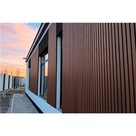 Вертикальная стеновая панель NauticPrime Line ДПК 219*26*3000мм, цвет Тик