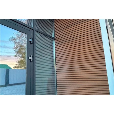 Вертикальная стеновая панель NauticPrime Line ДПК 219*26*3000мм, цвет Тик