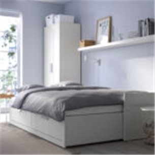 Кровать-кушетка IKEA BRIMNES с 2 ящиками, белый 80х200 см, БРИМНЭС/БРИМНЕС ИКЕА оригинал