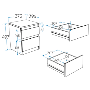 2.03.03.050.4 КАСТОР тумба 2 ящика RU серая
