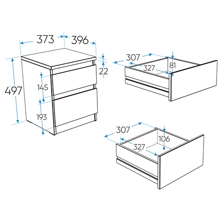 2.03.03.050.4 КАСТОР тумба 2 ящика RU серая