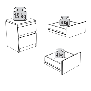 2.03.03.050.4 КАСТОР тумба 2 ящика RU серая